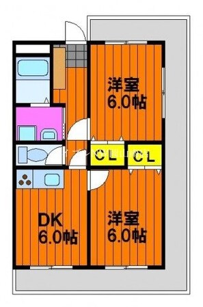 岡山駅 徒歩25分 5階の物件間取画像